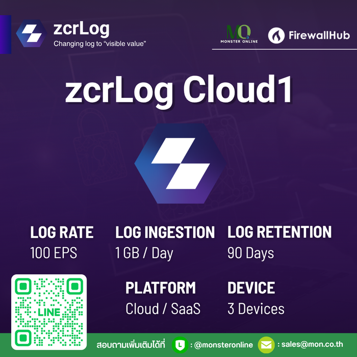 zcrLog Cloud 1 - Log พรบ. แบบ Cloud SaaS