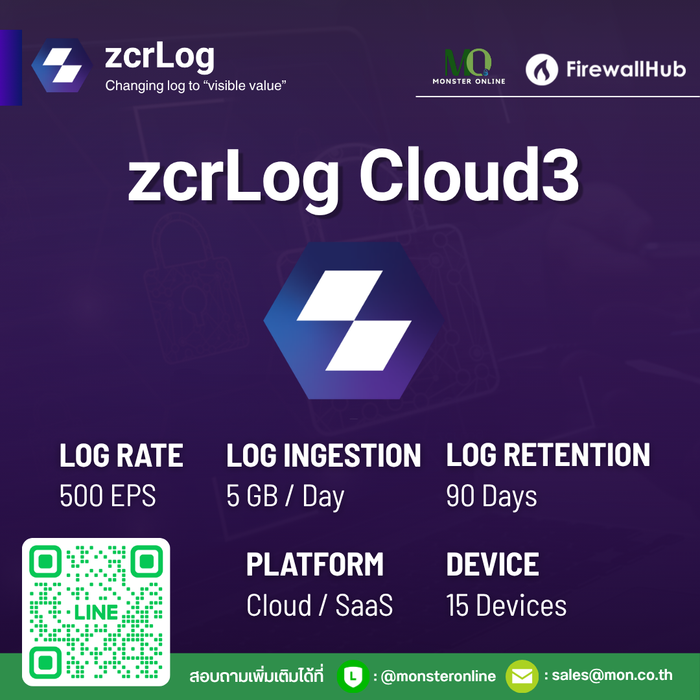 zcrLog Cloud 3- Log พรบ. แบบ Cloud SaaS