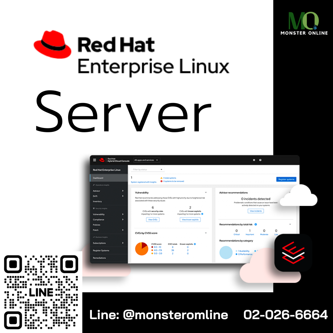 จำหน่าย Red Hat Enterprise Linux Server ราคาโปรโมชั่น — Monster Online