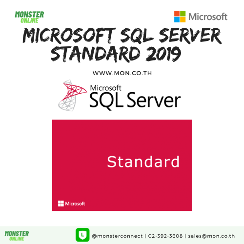 Microsoft SQL Server Standard 2019 (สำหรับใช้งานในธุรกิจ)